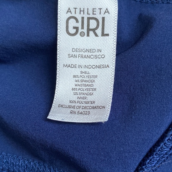 Athleta Kids Girl's Solid Navy Record Breaker 3" Short with Liner & Pockets XL14 - Picture 4 of 11